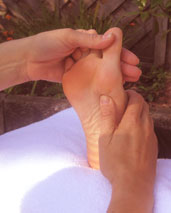 Reflexology works with the system